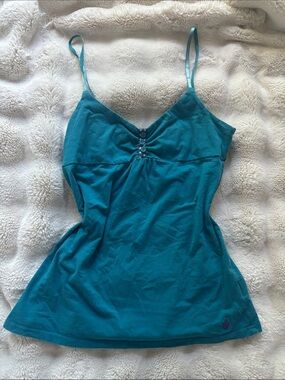 Volcom Teal Spaghetti Strap Tank Top